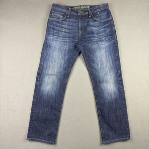 Mavi Zach Straight Leg Jeans Mens 33x30* Blue Denim Dark Wash Regular Fit